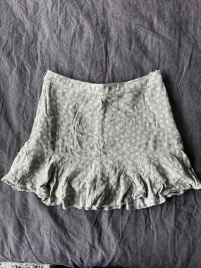 Abercrombie & Fitch Light Sage Mini skort with Ruffle Hem